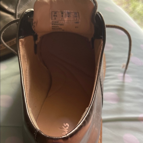 Bronze Clark’s Derby leather shoes size 9 - Picture 3 of 4